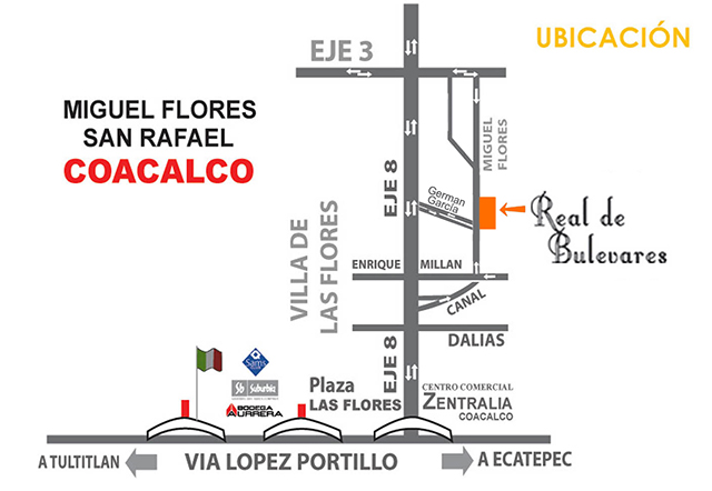 Ubicación Bulevares del Lago