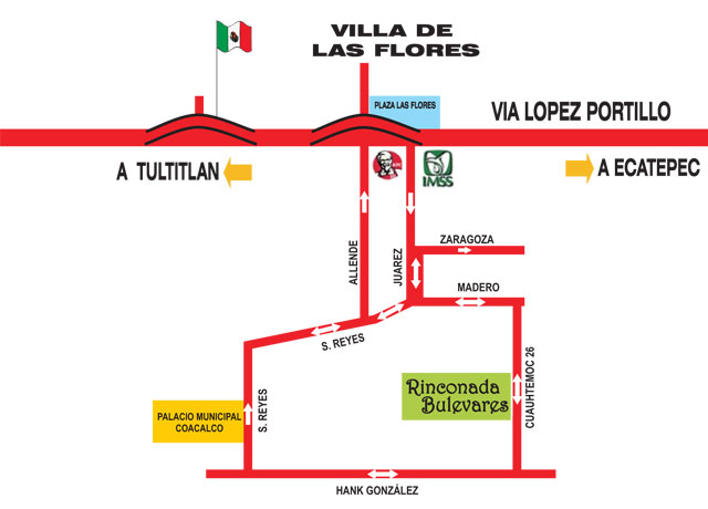 Ubicación Bulevares del Lago